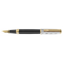 Waterman Exception Reflections of Paris Fountain Pen - Deluxe Black